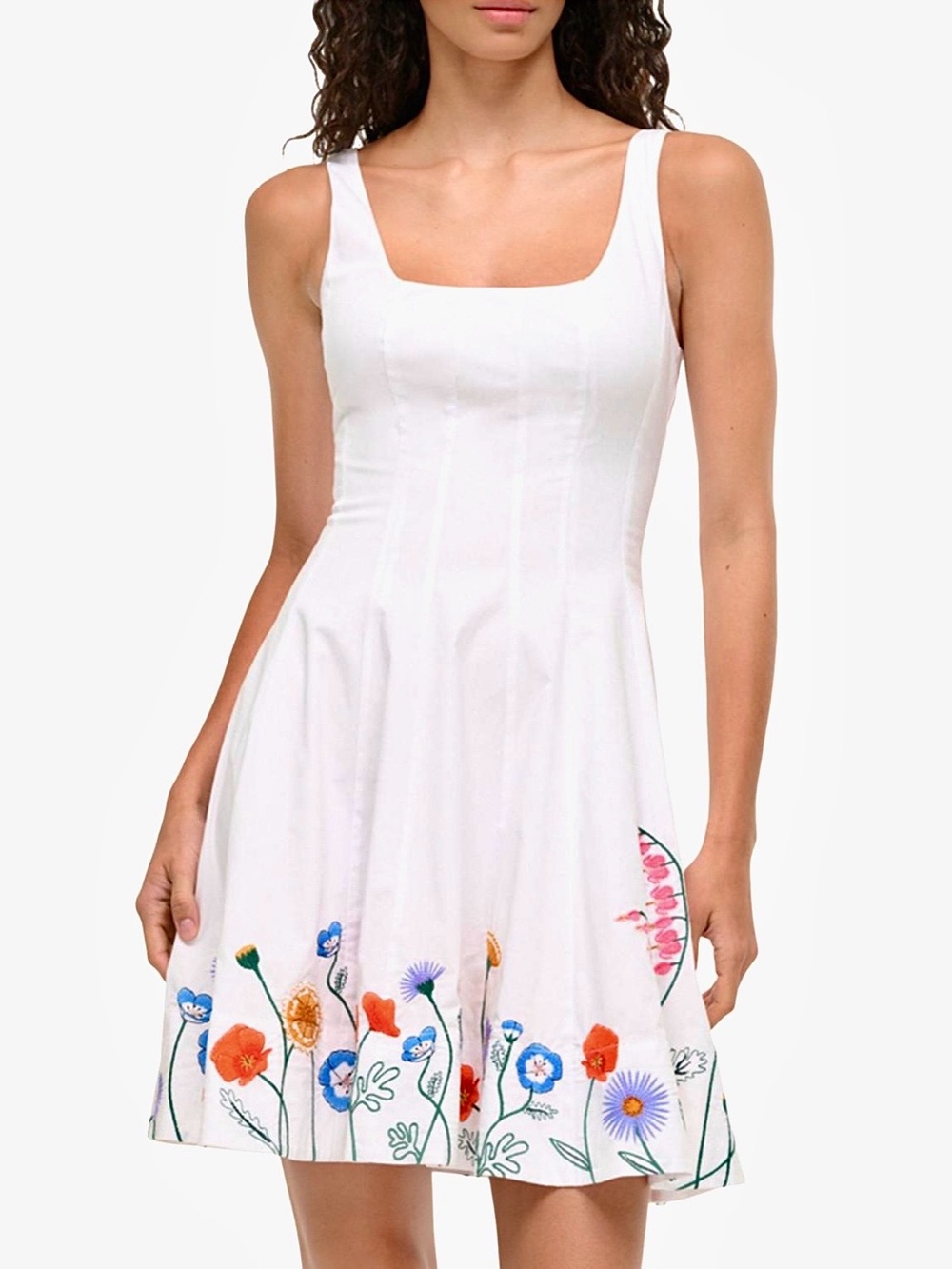 🌺🎉HP🎉🌺 NWT Staud Wells Embroidered Mini Dress White Seed Shop 🌟Rare🌟
